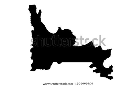 Black Silhouette Ogun City Map Nigeria Stock Vector Royalty Free