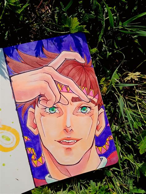 Иллюстрация Джозеф Джостар в стиле 2d | Illustrators.ru