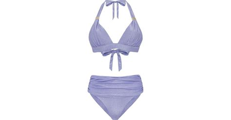 Leyla Maya Ltd Annie Paloma High Waisted Bikini Set In Purple Lyst UK