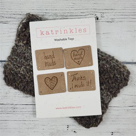 Assorted Hand Made Heart Tags - Card of 4 - Faux Suede – katrinkles