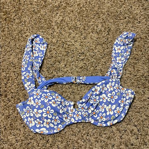 Dippin Daisy S Swim Dippin Daisys Blue Floral Bikini Top Poshmark
