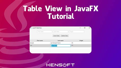 How To Use The Table View In Javafx 100 Perfect Tutorial