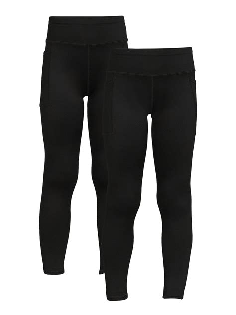 Athletic Works Girls Leggings 2 Pack Sizes 4 18 And Plus