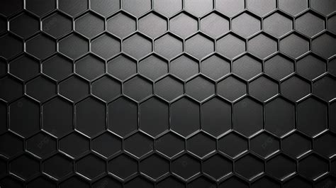 Fondo De Textura De Rejilla Metálica Hexagonal Negra Hexágono Fondo