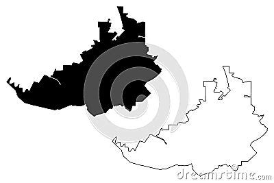 Rostov-on-Don City Russian Federation, Russia Map Vector Illustration ...