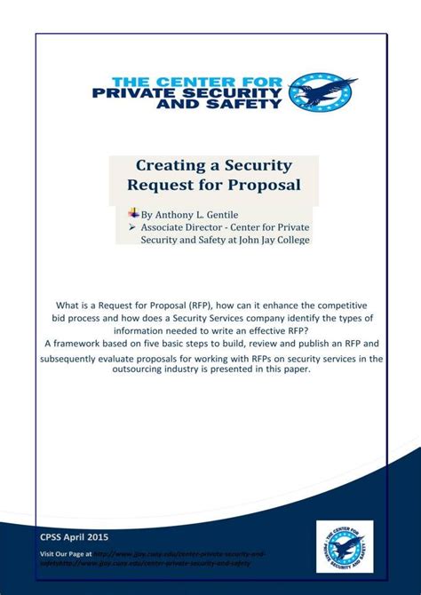 7 Security Proposal Templates Pdf Free And Premium Templates