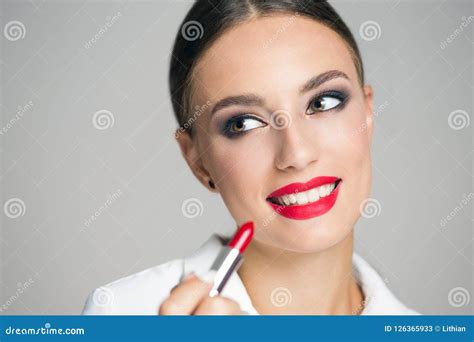 Striking Brunette Beauty Stock Image Image Of Face