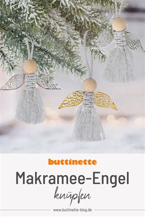 Kostenlose Anleitung Makramee Engel knüpfen Weihnachtszeit basteln