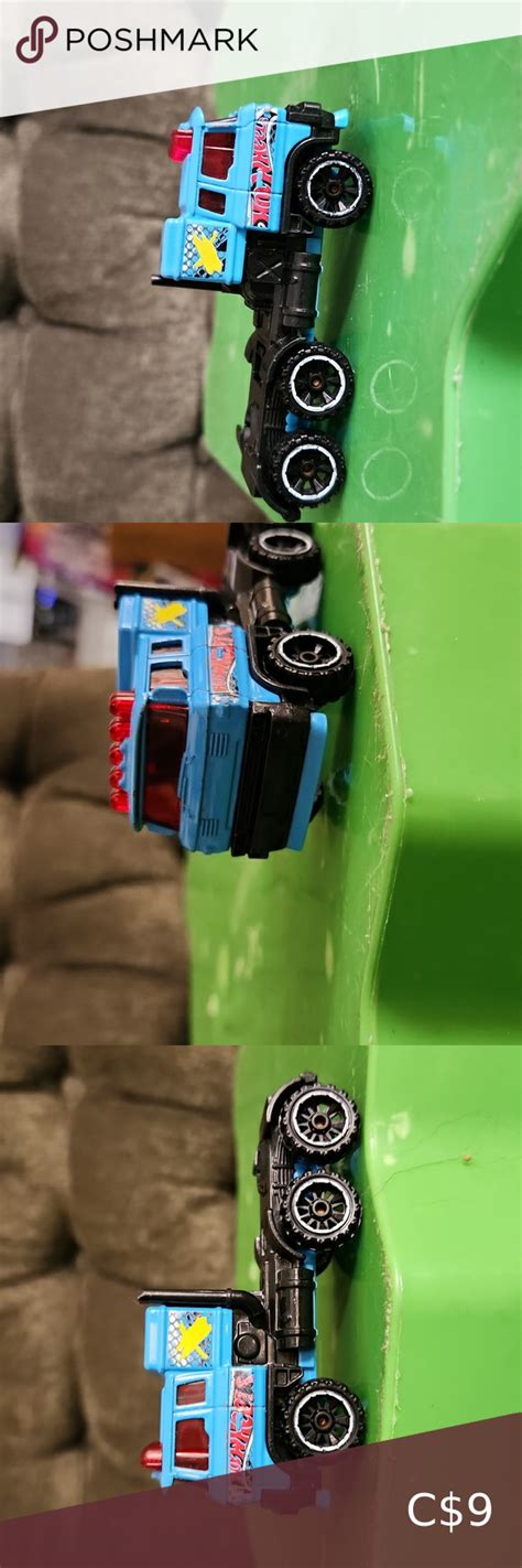 Hot Wheels Blue Stuntin Semi Truck Tractor Ref Pony Hot Wheels