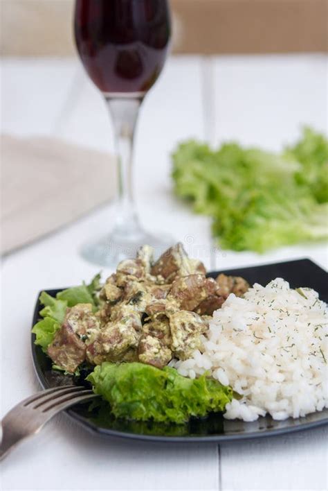 Chicken Liver With Rice Garnish Stock Image Image Of Roasted Pilau