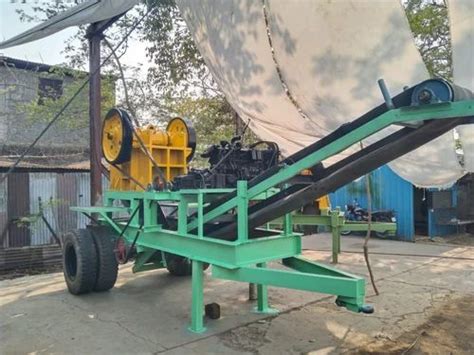 Jp Mild Steel Mobile Jaw Crusher Plant For Stone Capacity Tph