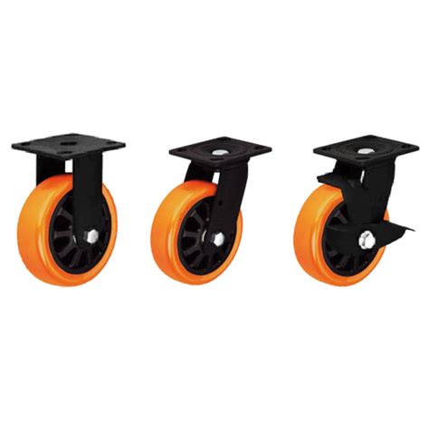 Heavy Duty Orange Pu Caster Wheel