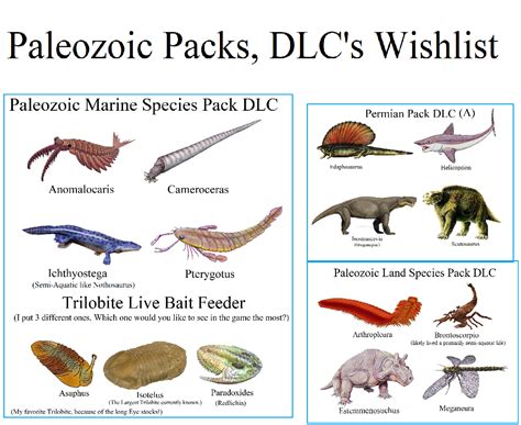 paleozoic era animals  dinosaurs       game