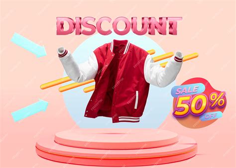 Free Photo | Discount on jacket on podium