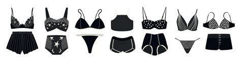 Collection Of Elegant Lingerie Fashion Black White Lingerie Lingerie