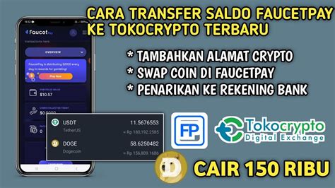 CARA TRANSFER KOIN CRYPTO DI FAUCETPAY KE TOKOCRYPTO INDODAX