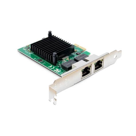 Inter Tech Argus PCIe X1 Dual Gigabit Adapter ST 7239 Netzwerkadapter