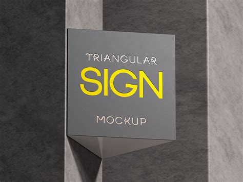 triangular corner sign mockup psd good mockups