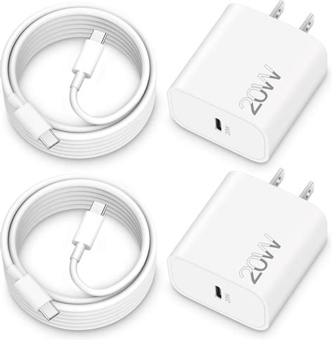 Amazon.com: iPhone 15/15 Pro Max Charger, 2-Pack 20W Type C Fast Wall ...