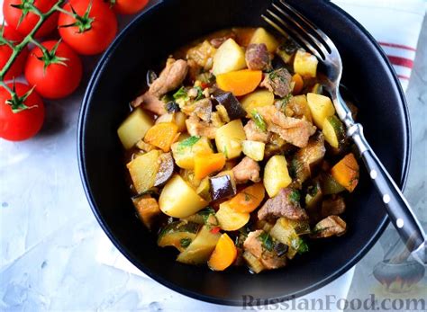 Рецепт: Овощное рагу с мясом на RussianFood.com