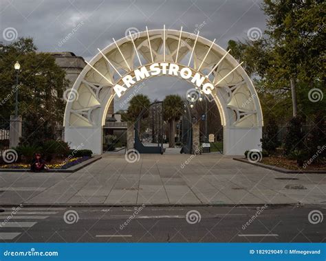 Entrance To The Louis Armstrong Park In New Orleans Editorial Stock