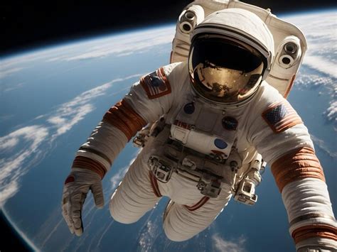 Premium Photo An Astronaut In Space While Spacewalking