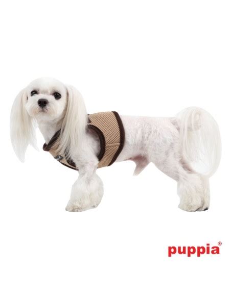 Harnais Pour Chien Marron Beige Puppia Soft Veste