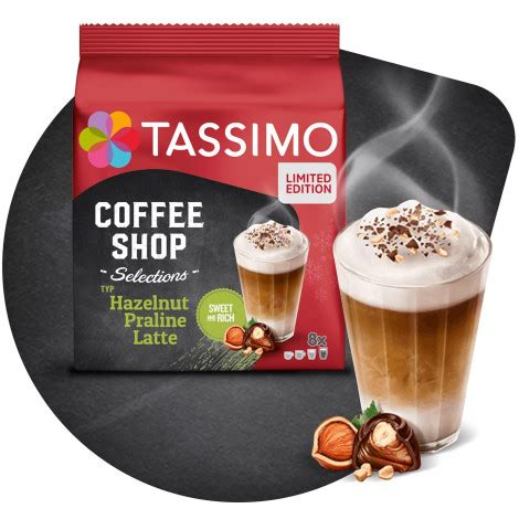 Coffee capsules Tassimo Hazelnut Praline Latte Limited Edition ...