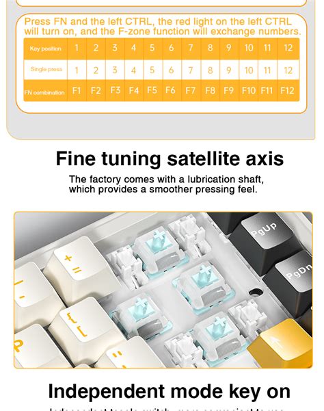 Aula F Mechanical Keyboard Keys Tri Mode Hot Swappable Rgb Light Layout Support Win Mac