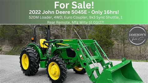 2022 John Deere 5045e For Sale Youtube