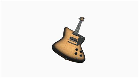 Firebird Electric Guitar 10 - Wood Black 3D Model by gsommer