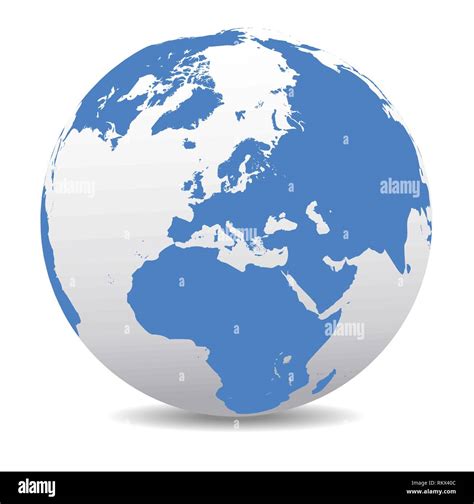 Europa Mundo Global Vector Icono De Mapa Del Mundo En Forma De Globo