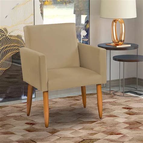 Sillón decorativo cómodo Nina Pé Pé Talito de gamuza verde nude MercadoLibre