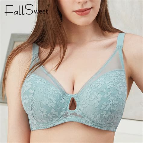 Fallsweet Plus Size 34 44 B C D E Cup Push Up Bra Woman Wired Lace