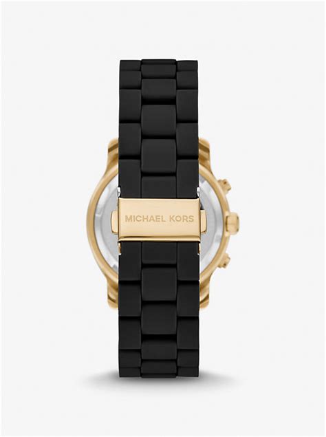 Oversized Runway Gold Tone Watch Michael Kors Canada