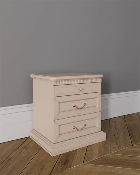 Тумба прикроватная 3 ящика, слоновая кость из коллекции Итальянская ...