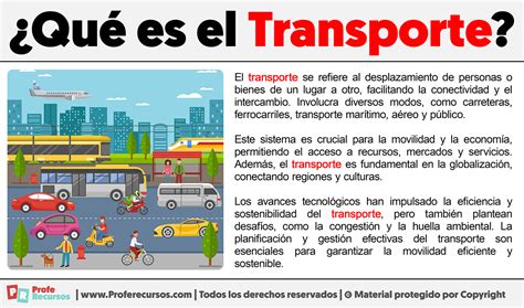 Qué Es El Transporte Definición De Transporte