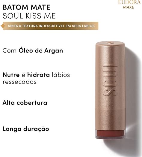 Batom Soul Kiss Me Efeito Matte Nude Autoral G Eudora