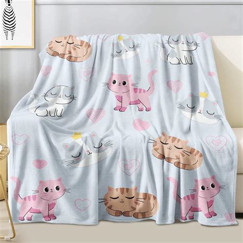 Cat Blanket Cat Themed Present For Girls Kitten Throw