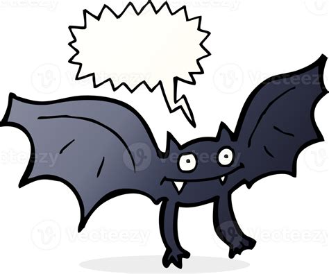 cartoon vampire bat with speech bubble 41146663 PNG