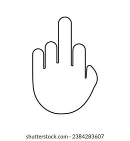 Fuck You Hand Gesture Flat Vector Stock Vector Royalty Free