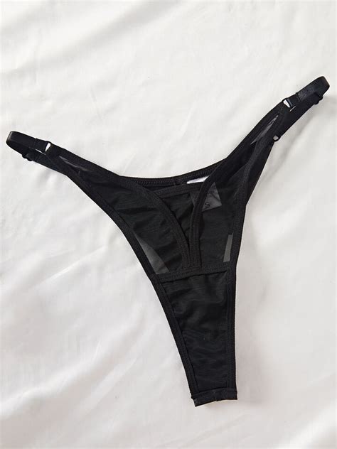 Luxallacki Sheer Mesh Lingerie Set Bra Thong Garter Thigh Belt