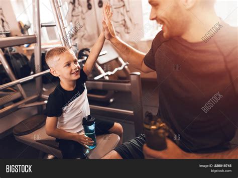 Father Son Gym Father Image And Photo Free Trial Bigstock