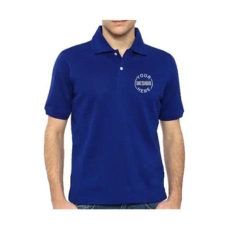 Half Sleeve 100 Cotton Mens Blue Corporate T Shirt Packaging Type