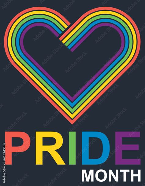 Vetor De Lgbtq Community Pride Month Poster Design With Rainbow Striped