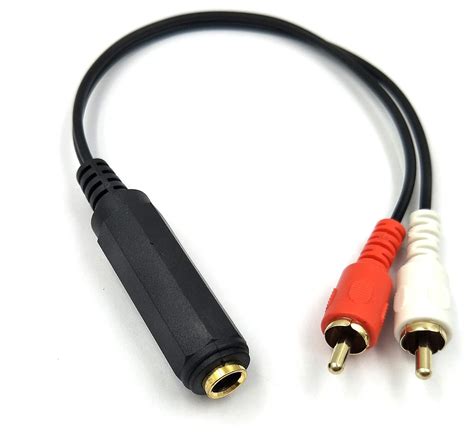 Amazon.com: Poyiccot RCA to 1/4 Adapter Cable, 6.35mm 1/4 inch TRS ...