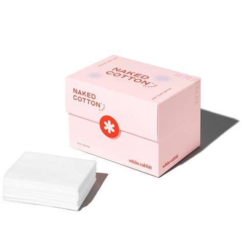 Amazon White Rabbit Premium Naked Cotton Cotton Pads Classic 100