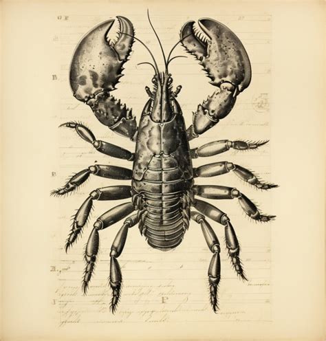 Vector Lobster Art Print Free Stock Photo - Public Domain Pictures