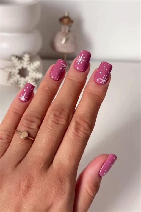 Winter Nails Gel Nude Pink Nail Polish Video Xmas Nails Nail Designs Winter Nails