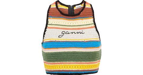 Ganni Crochet Bikini Top Lyst UK